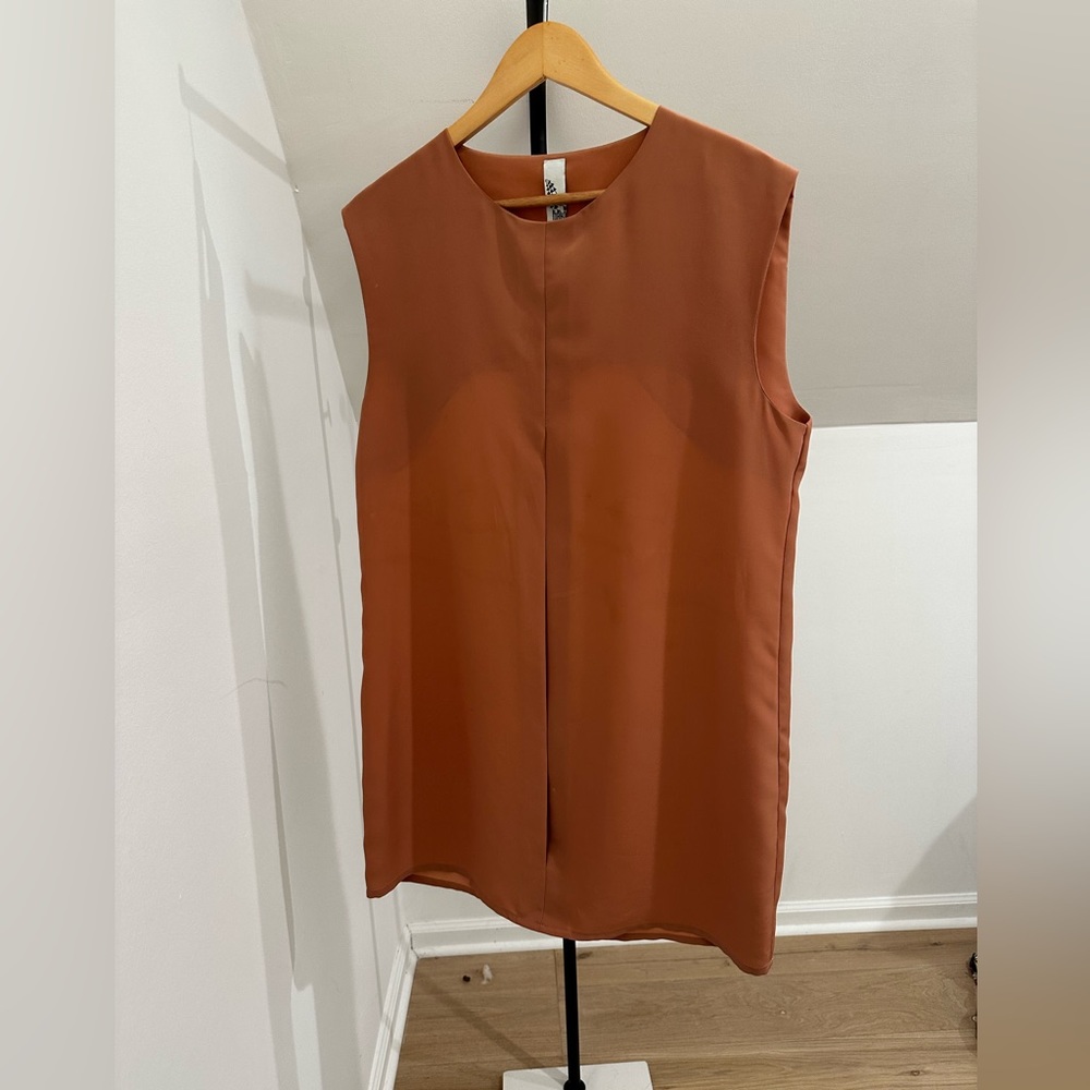 Dusty pink shift dress